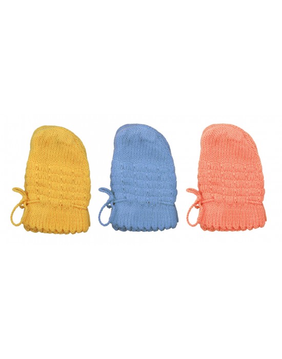 Toddlers Acrylic wool Mittens 3 Pairs
