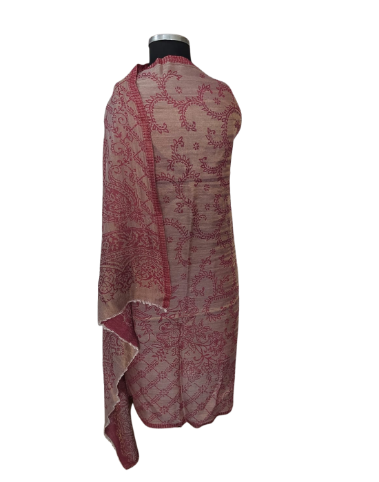 Women  Shawls Flower print Maroon