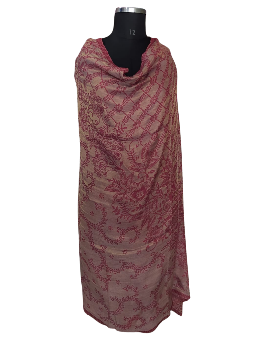 Women  Shawls Flower print Maroon