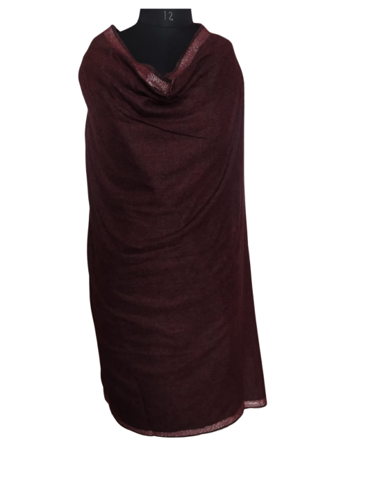 Women  Shawls Plain design marooon