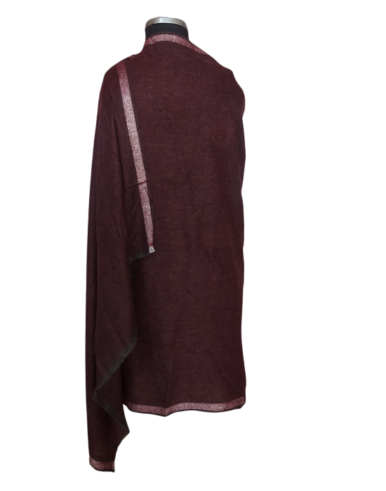 Women  Shawls Plain design marooon
