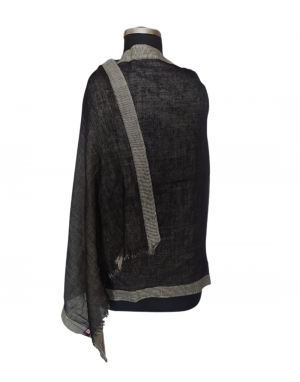 Women  Shawls Plain design Black