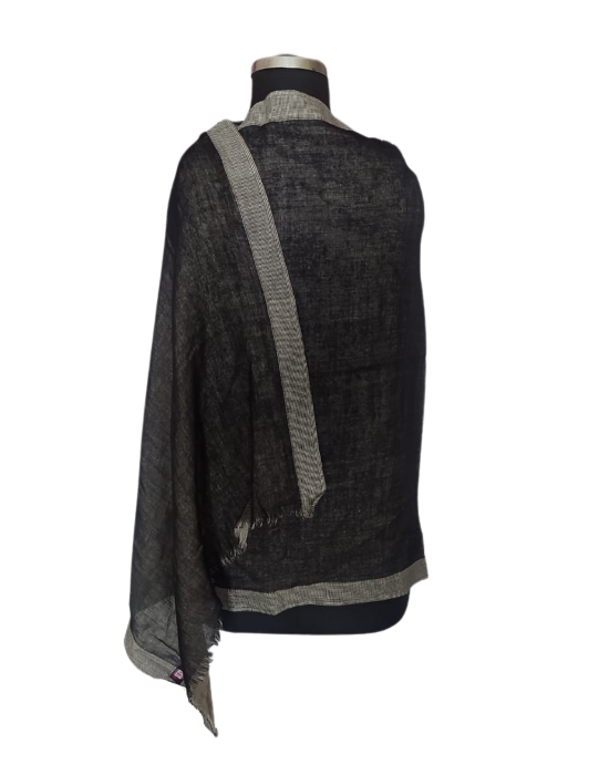 Women  Shawls Plain design Black