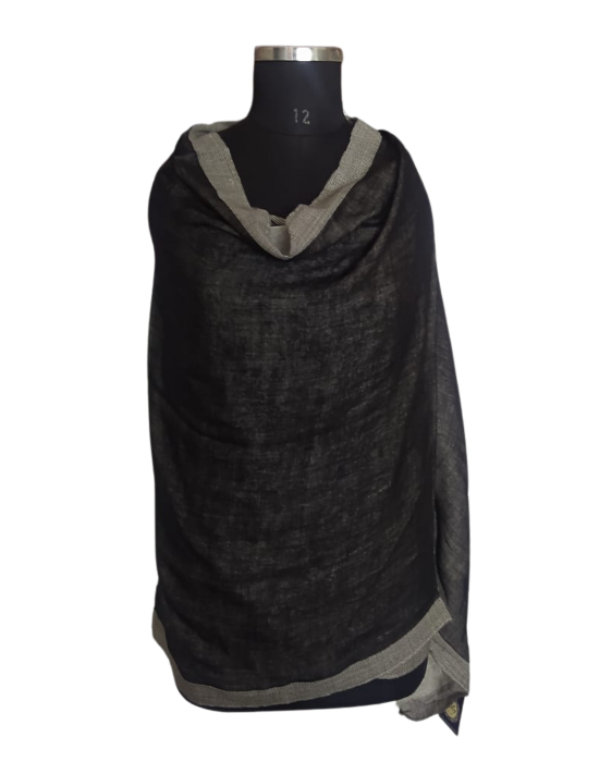 Women  Shawls Plain design Black