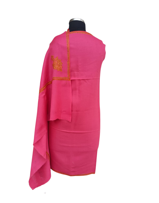 Purewool Handwork Buti Shawl Pink