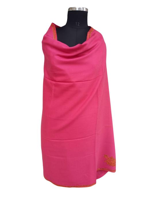Purewool Handwork Buti Shawl Pink