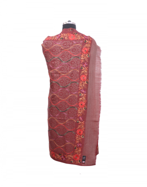 Women shawl multi embroidery garvi design 