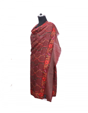Women shawl multi embroidery garvi design 