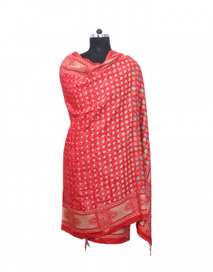  Womens Circuler embroidery design red color