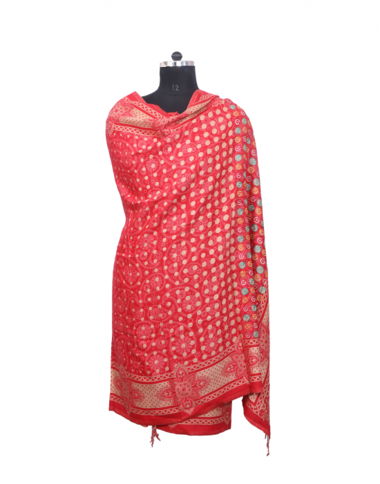  Womens Circuler embroidery design red color