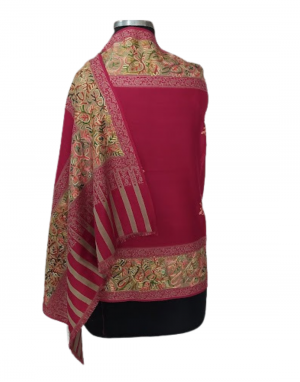 Women  Shawls Embroidery design Red