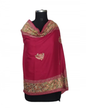 Women  Shawls Embroidery design Red