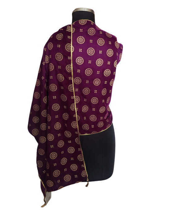 Women  Stole Printed design Purple