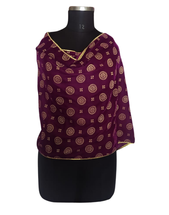 Women  Stole Printed design Purple