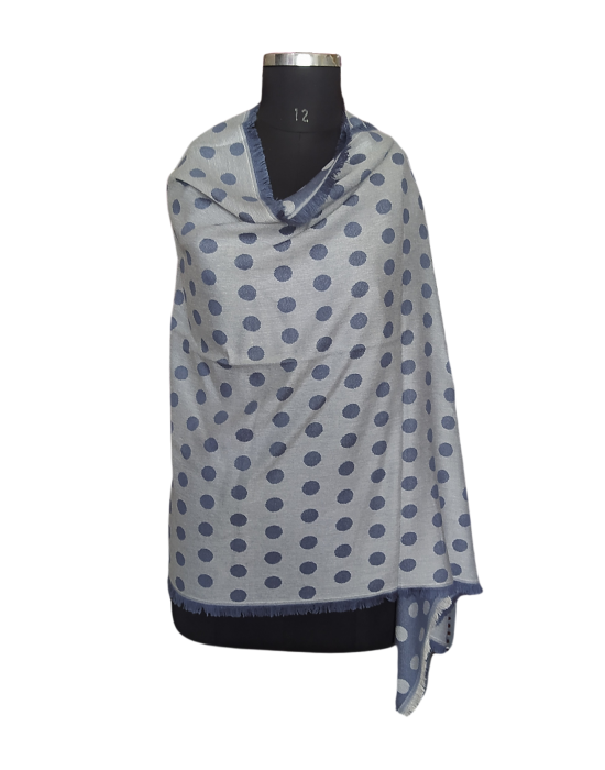 Women  Stole Dotted design Grey