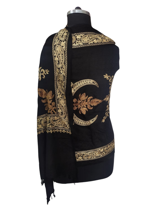 Women  Stole Hand work Black