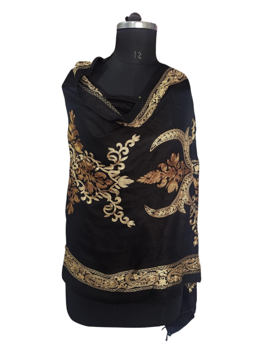 Women  Stole Hand work Black