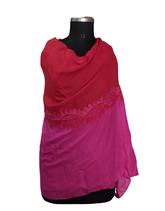 Women  Stole Hand work Pink