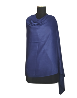 Women stole plain design navy