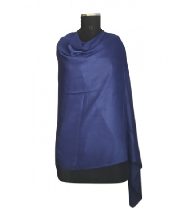 Women stole plain design navy