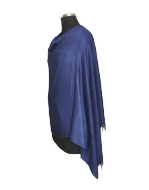 Women stole plain design navy