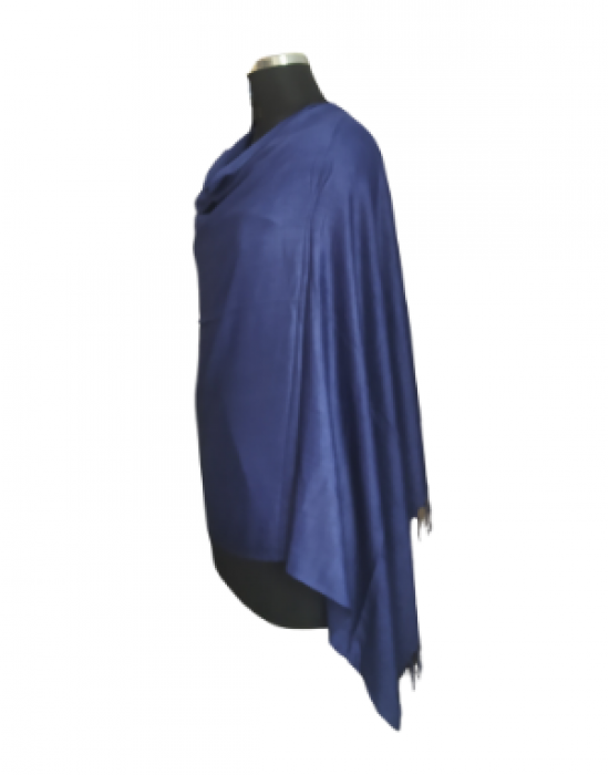Women stole plain design navy
