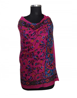 Women  Stole Flower print Pink