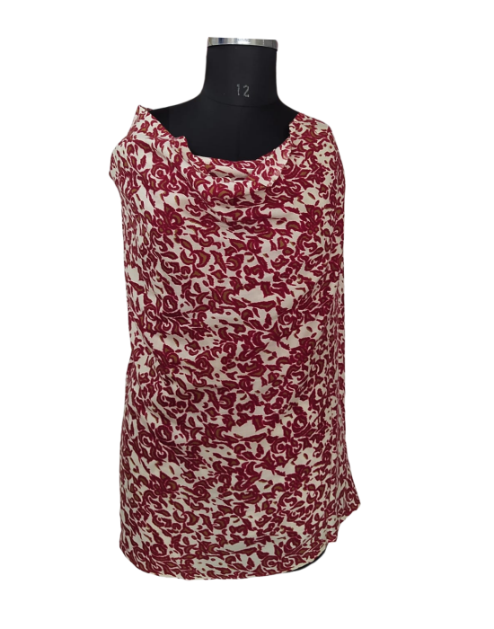 Women  Stole Flower print Maroon