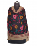 Women  Stole Flower print Black