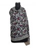Women  Stole Flower print Grey