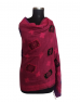 Women  Stole Side broder Maroon