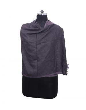 Women Stole dotted design grey