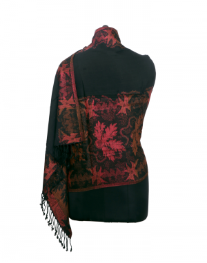 Women Stole printed design black