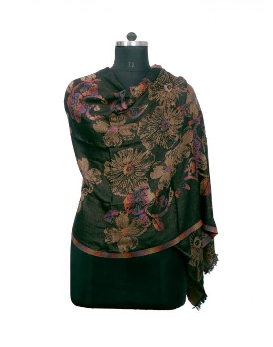 Women Stole multi design black