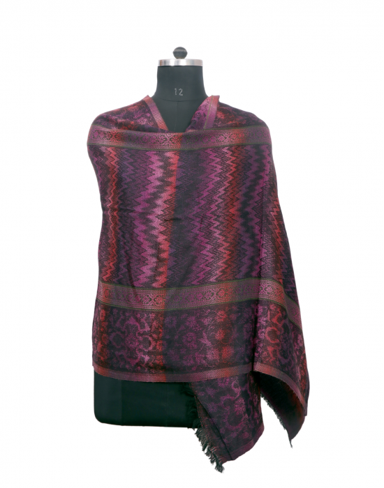 Women Stole printed design purple