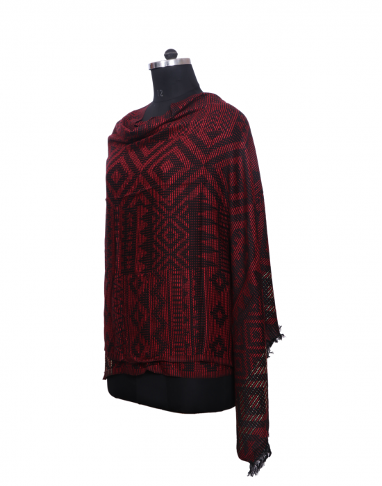 Women Stole Silk Red