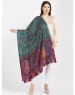 Women purewool  full embroidery design green