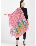  Women Purewool stole zig zag design pink