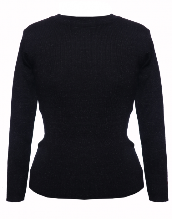 Girls Top Round Neck Basic Black