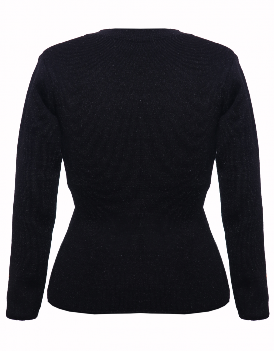 Girls Top Round Neck Basic Black
