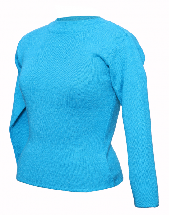  kids Girls  top Round Neck Basic blue