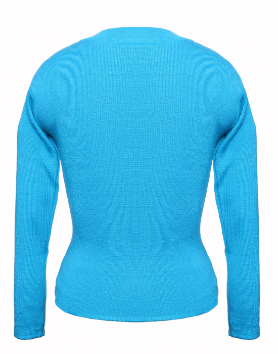  kids Girls  top Round Neck Basic blue
