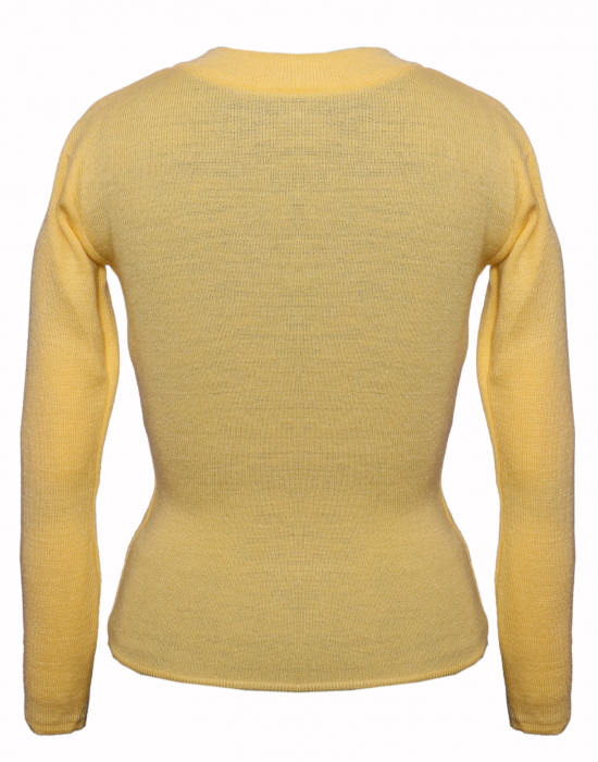  Kids Girls  top Round Neck Basic  Yellow