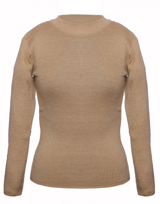  kids Girls  top Round Neck Basic brown