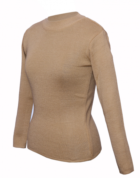  kids Girls  top Round Neck Basic brown