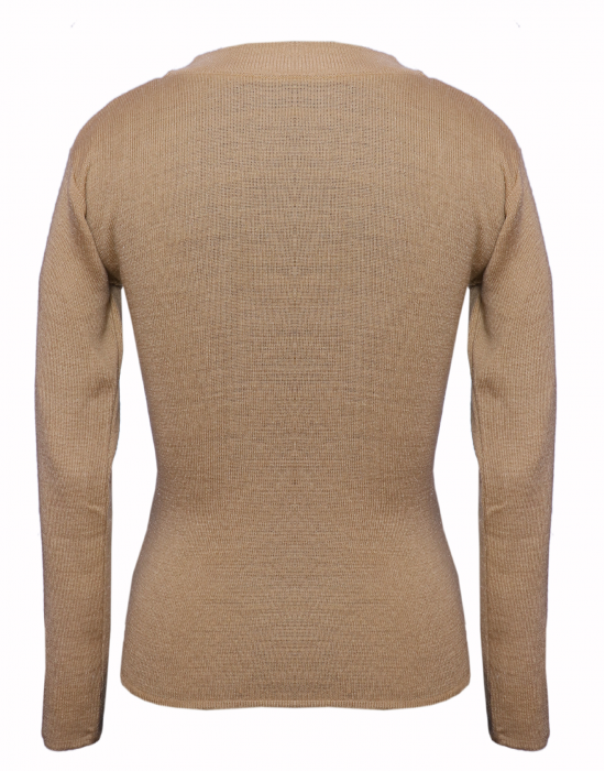  kids Girls  top Round Neck Basic brown