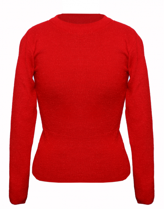 Girls Top Round Neck Basic red