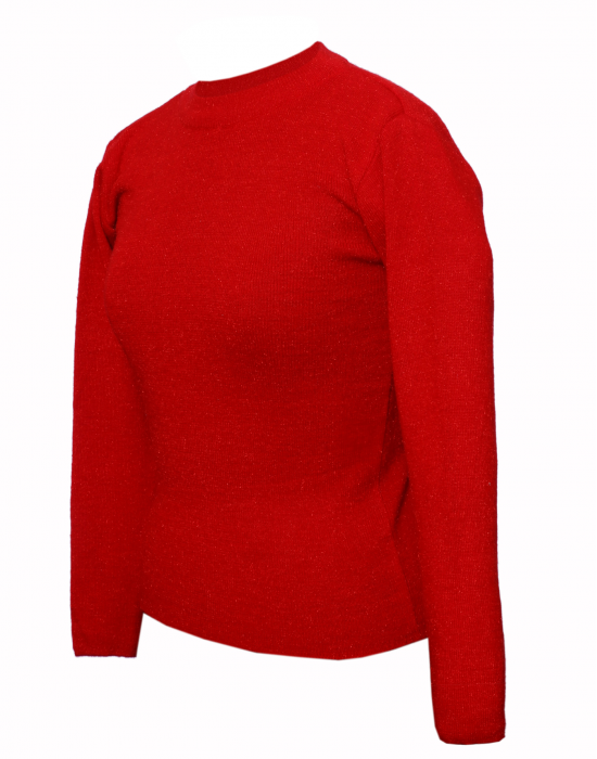 Girls Top Round Neck Basic red