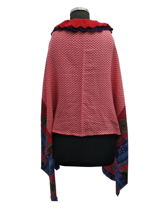 Full Embroidered designer shrug multi color