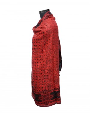 Women viscose stole dotted red